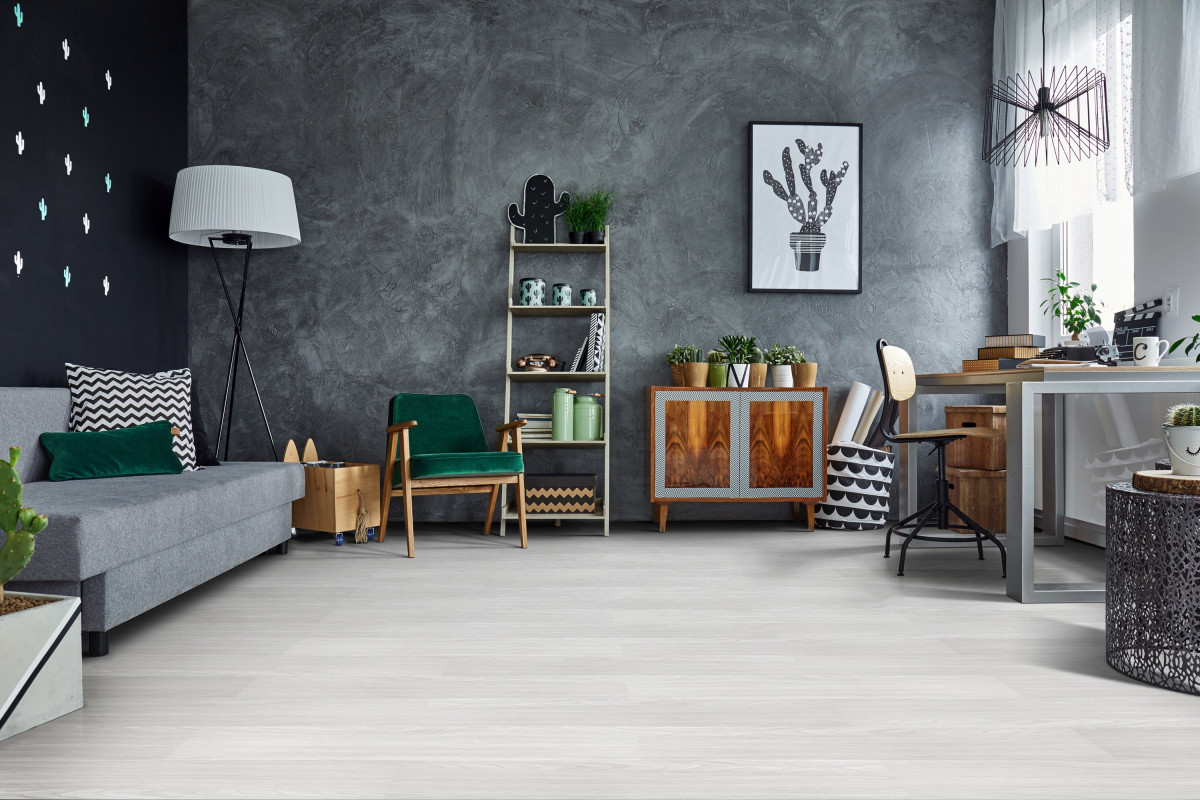 LVT / Linha Ambienta Coleção Series / Residencial / Sala de estar e jantar / Algodão 24176625