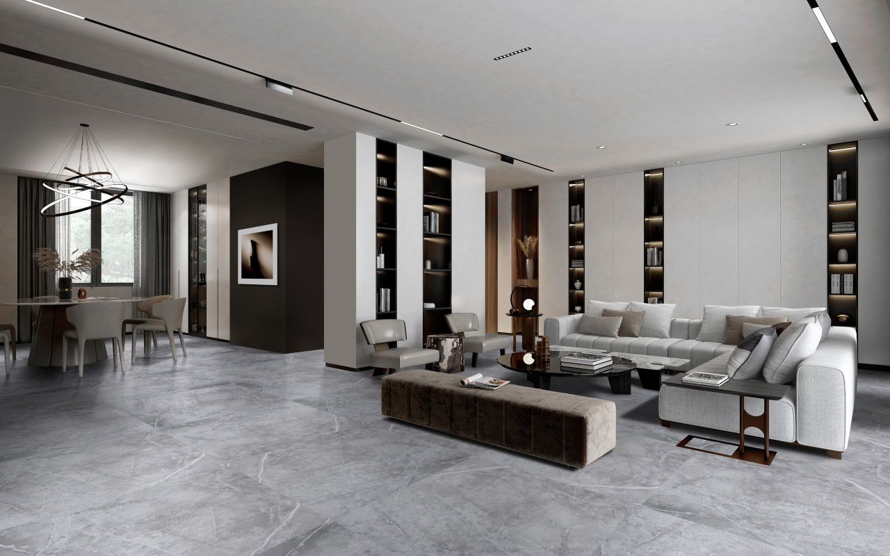 LVT / Linha Injoy / Residencial / Sala de estar e jantar / Gnaisse / 24272102