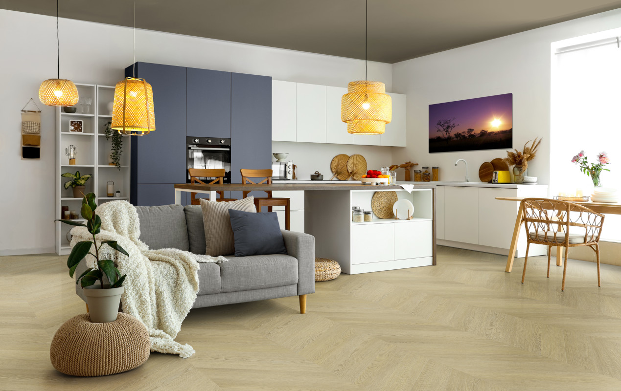 LVT / RECANTO DOMA TARKETT / Residencial / Sala de estar e jantar / Trigo / 24974825